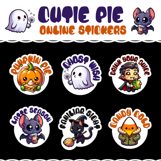 Cutie Pie Halloween Stickers - Plushi 