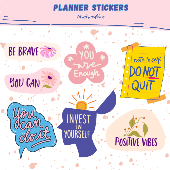 Planner stickers motivationnal - Plushi 